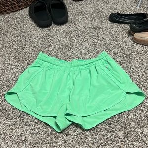 Neon green lululemon shorts